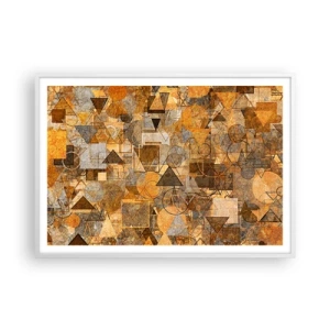 Plakát v bílém rámu - Svět zachycený v podobě - 100x70 cm