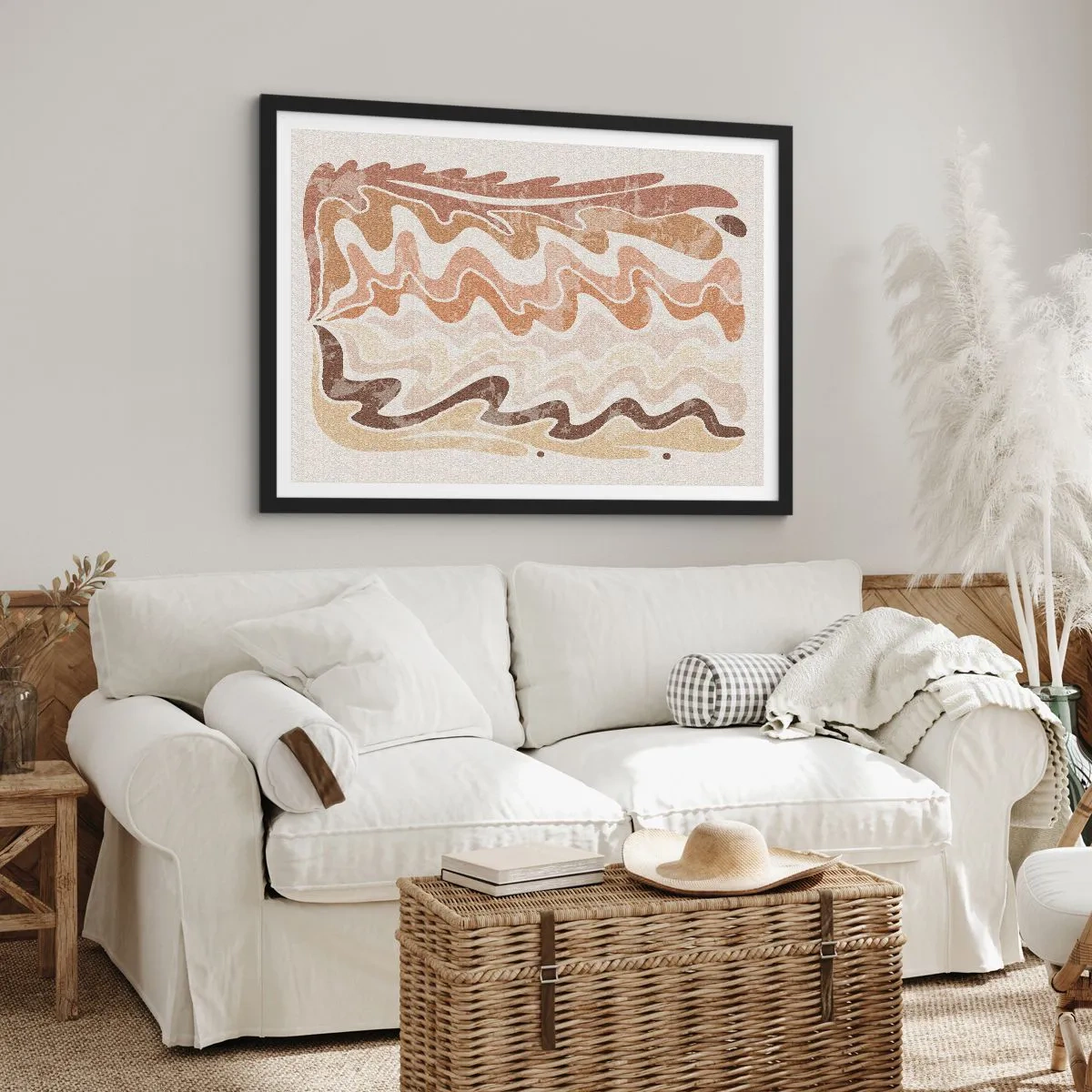 Plakát v černém rámu - Dobrá energie – dobré emoce - 70x50 cm