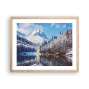 Plakát v rámu světlý dub - Sněhová stráž - 50x40 cm