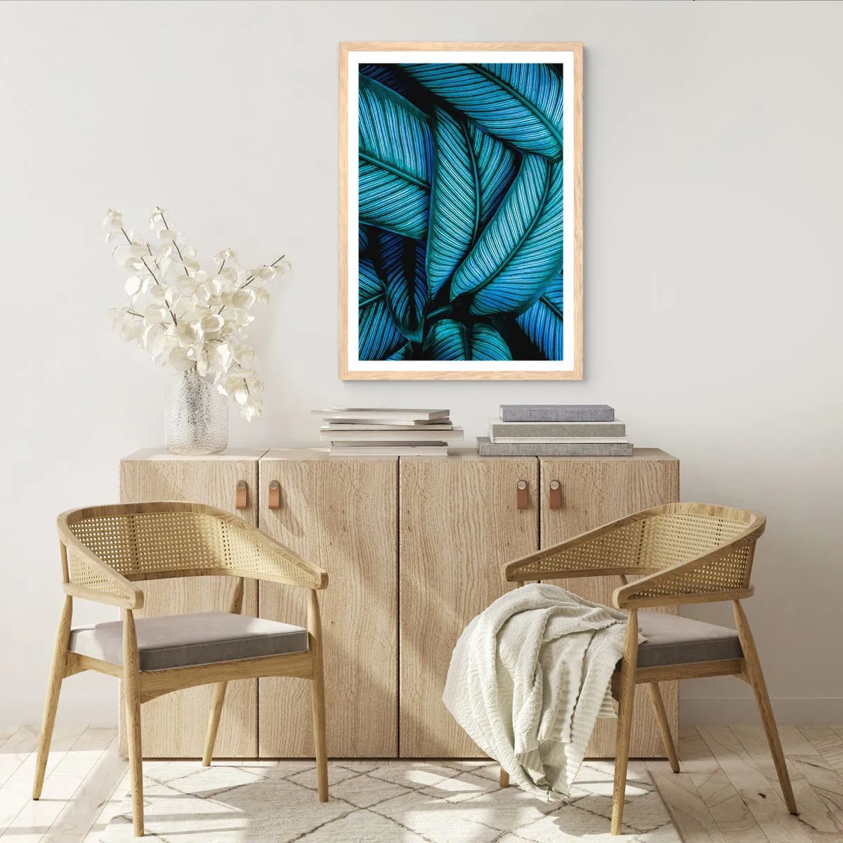 Plakát v rámu světlý dub - Čáry života - 61x91 cm