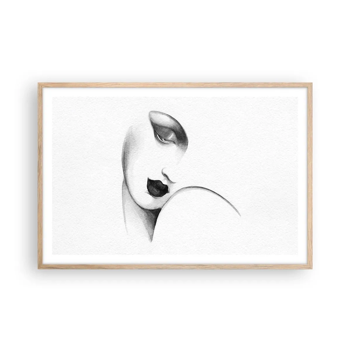 Plakát v rámu světlý dub - Ve stylu Lempické - 91x61 cm