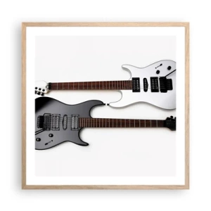 Plakát v rámu světlý dub - Harmonie tvarů - 60x60 cm