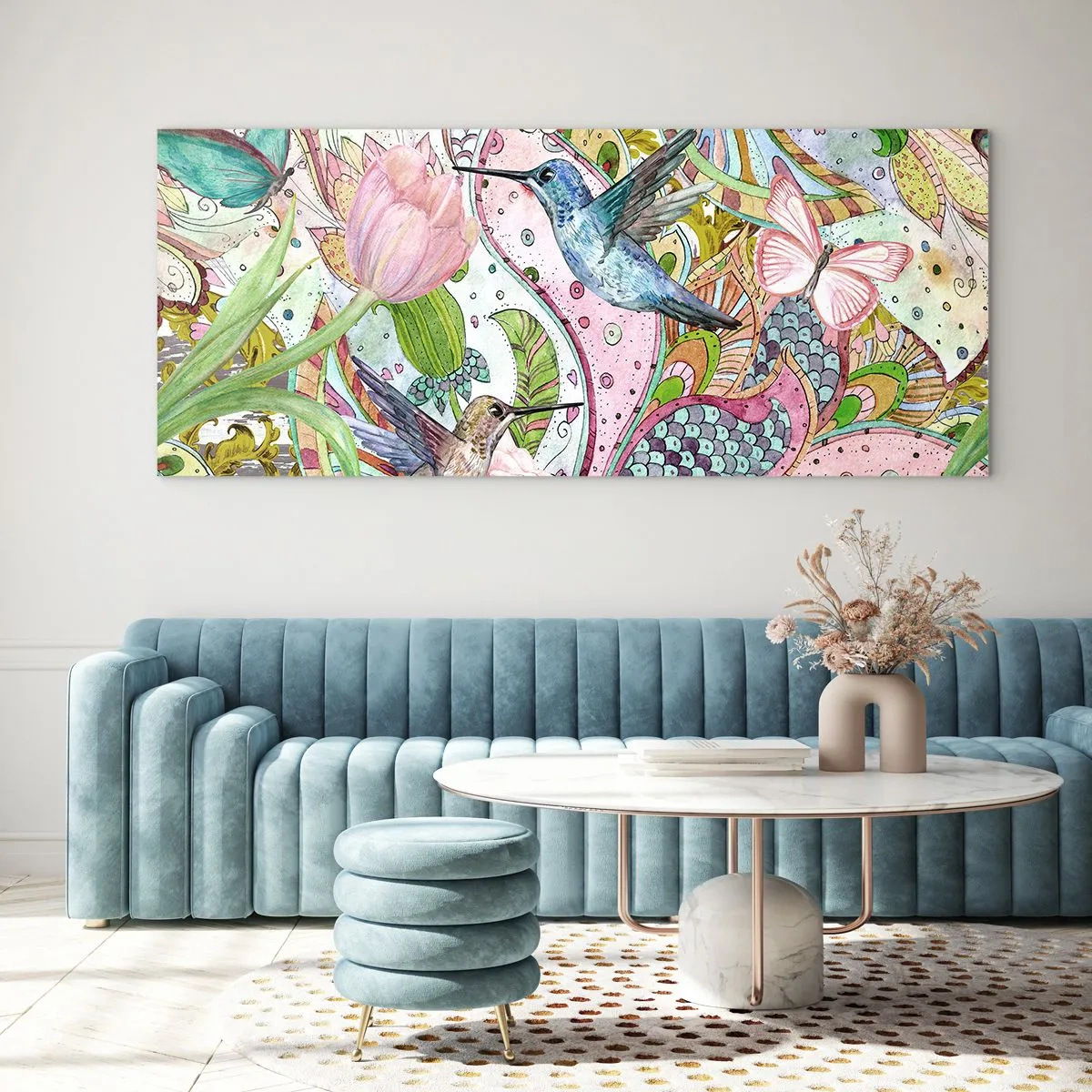 Obraz na skle - Zamotané do lián - 90x30 cm