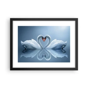 Plakát v černém rámu - Čas na lásku - 40x30 cm