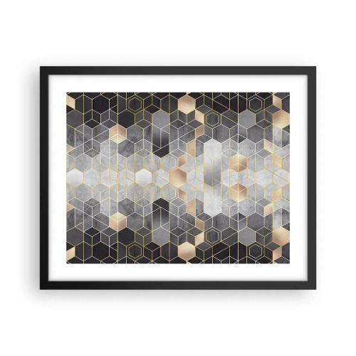 Plakát v černém rámu - Diamantová kompozice - 50x40 cm
