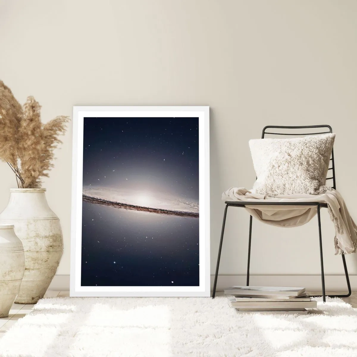 Plakát v bílém rámu - Kdysi dávno, v jedné vzdálené galaxii… - 70x100 cm
