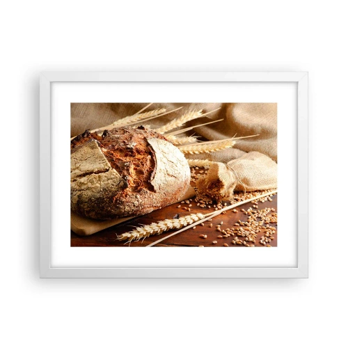 Plakát v bílém rámu - Chutný, voňavý, křupavý - 40x30 cm