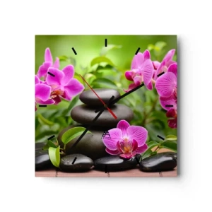 Nástěnné hodiny - Pyramida klidu - 40x40 cm