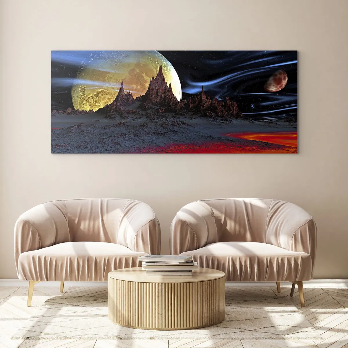 Obraz na skle - Neznámý svět - 100x40 cm