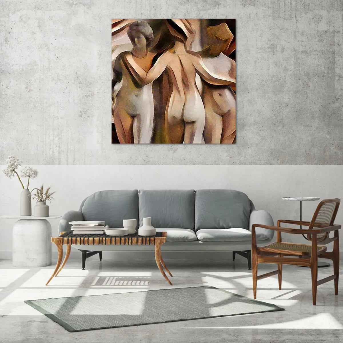 Obraz na skle - Tři Grácie 2.0 - 60x60 cm