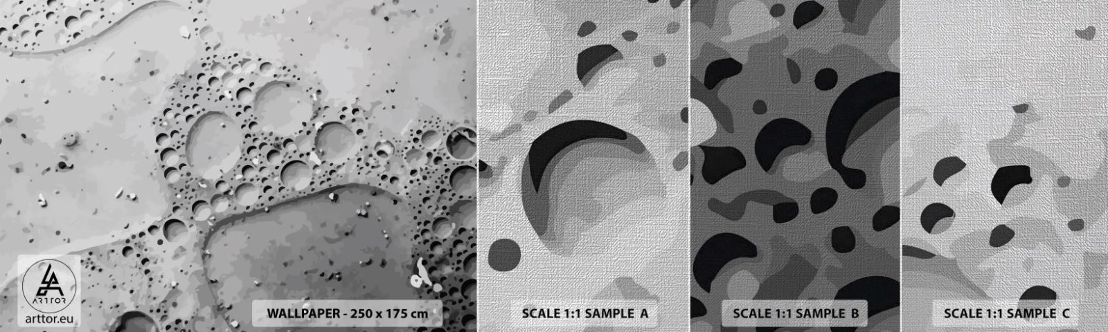 Vzor Fototapety Premium Canvas - Stopa po zpěněném - Složení, Kus, Grafika - 100x30 cm