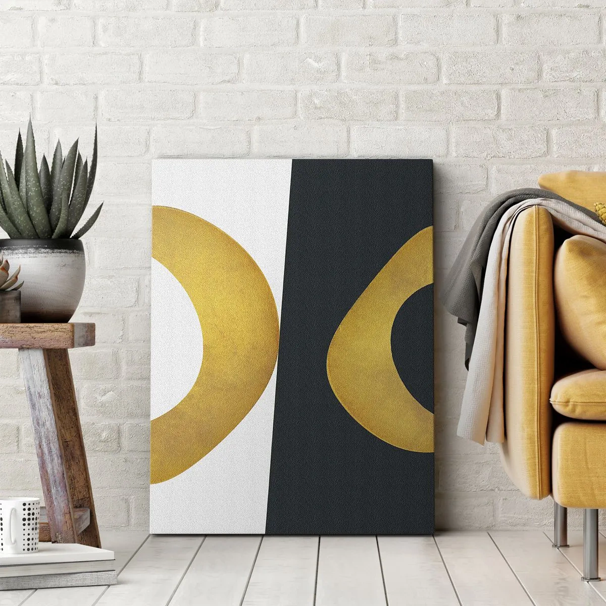 Obraz na plátně - Zaprvé: zlato - 45x80 cm