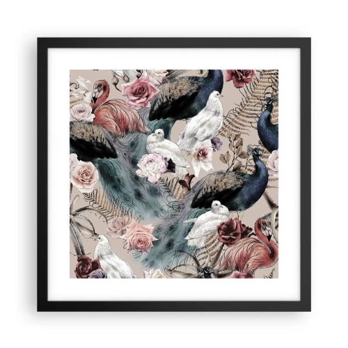 Plakát v černém rámu - V palácové zahradě - 40x40 cm