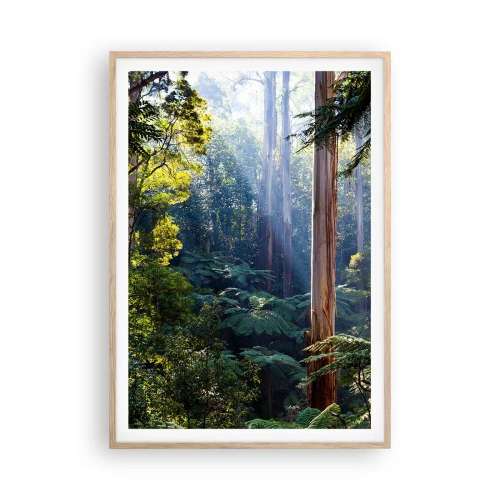 Plakát v rámu světlý dub - Povídka lesa - 70x100 cm