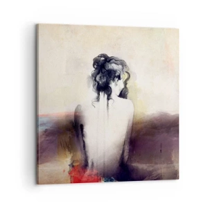 Obraz na plátně - Jemné linie, oválné tvary - 60x60 cm