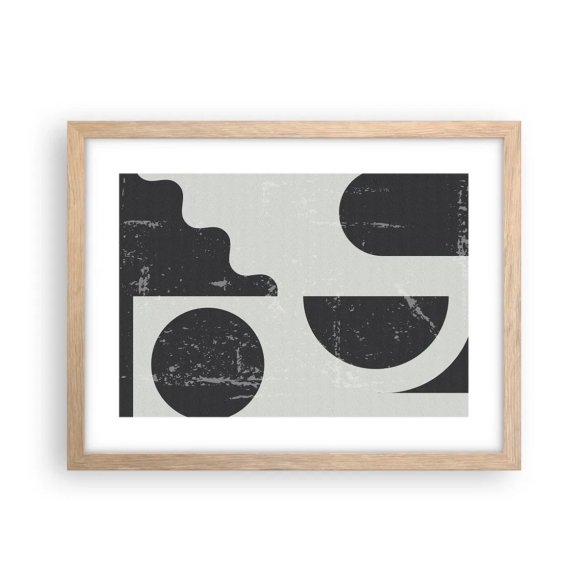 Plakát v rámu světlý dub - Kompozice nad a pod - 40x30 cm