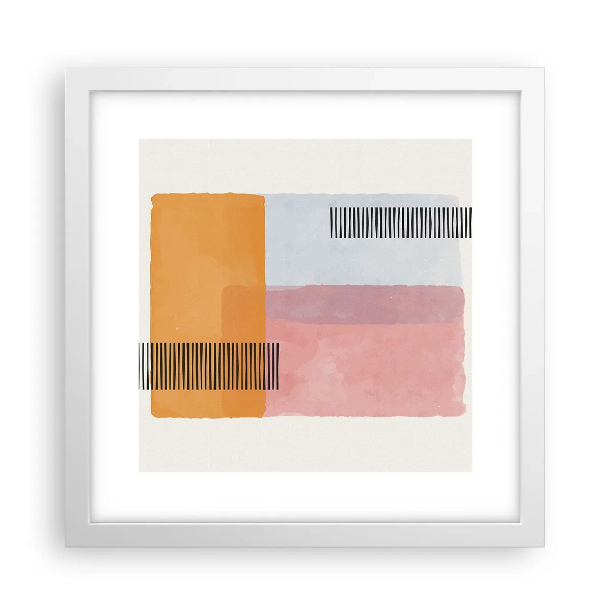 Plakát v bílém rámu - Z rohu do rohu - 30x30 cm