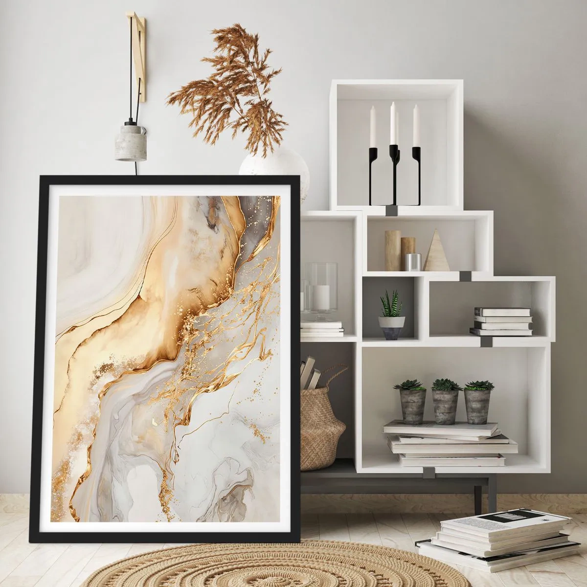 Plakát v černém rámu - Abstrakce: krása a dobro - 70x100 cm