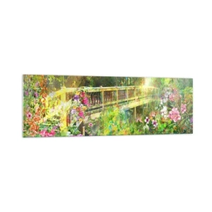 Obraz na skle - Můstek jarního vzdychání - 160x50 cm