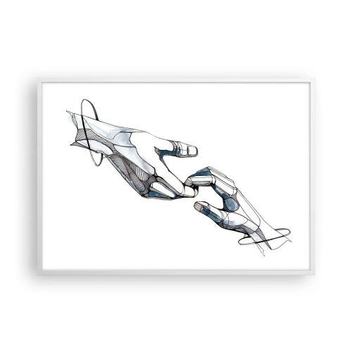 Plakát v bílém rámu - Dobré gesto - 100x70 cm