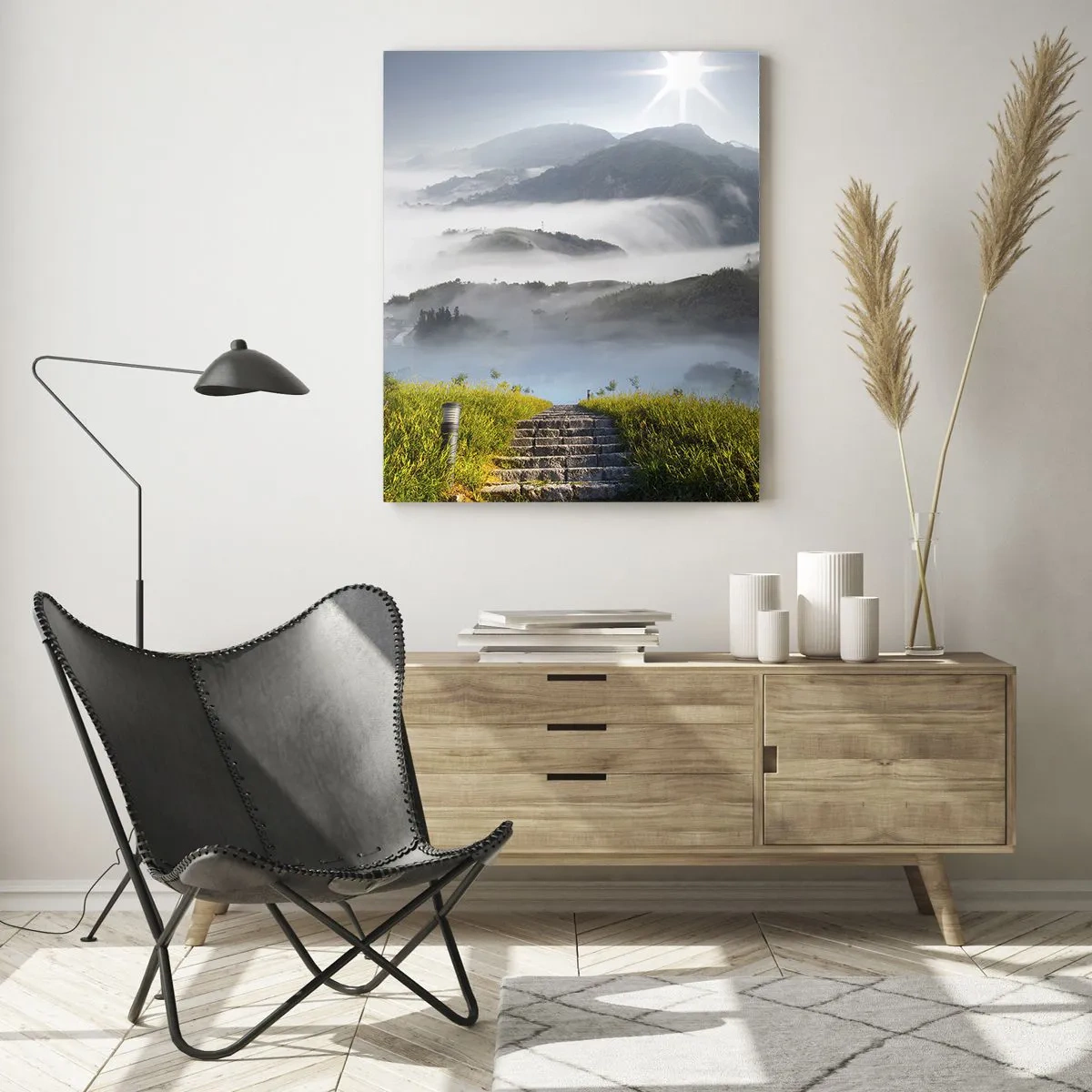 Obraz na skle - Stále vzhůru do oblak - 50x70 cm