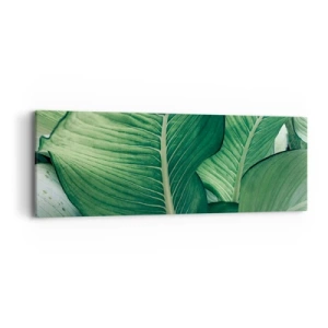 Obraz na plátně - Intenzivně zelený život - 90x30 cm