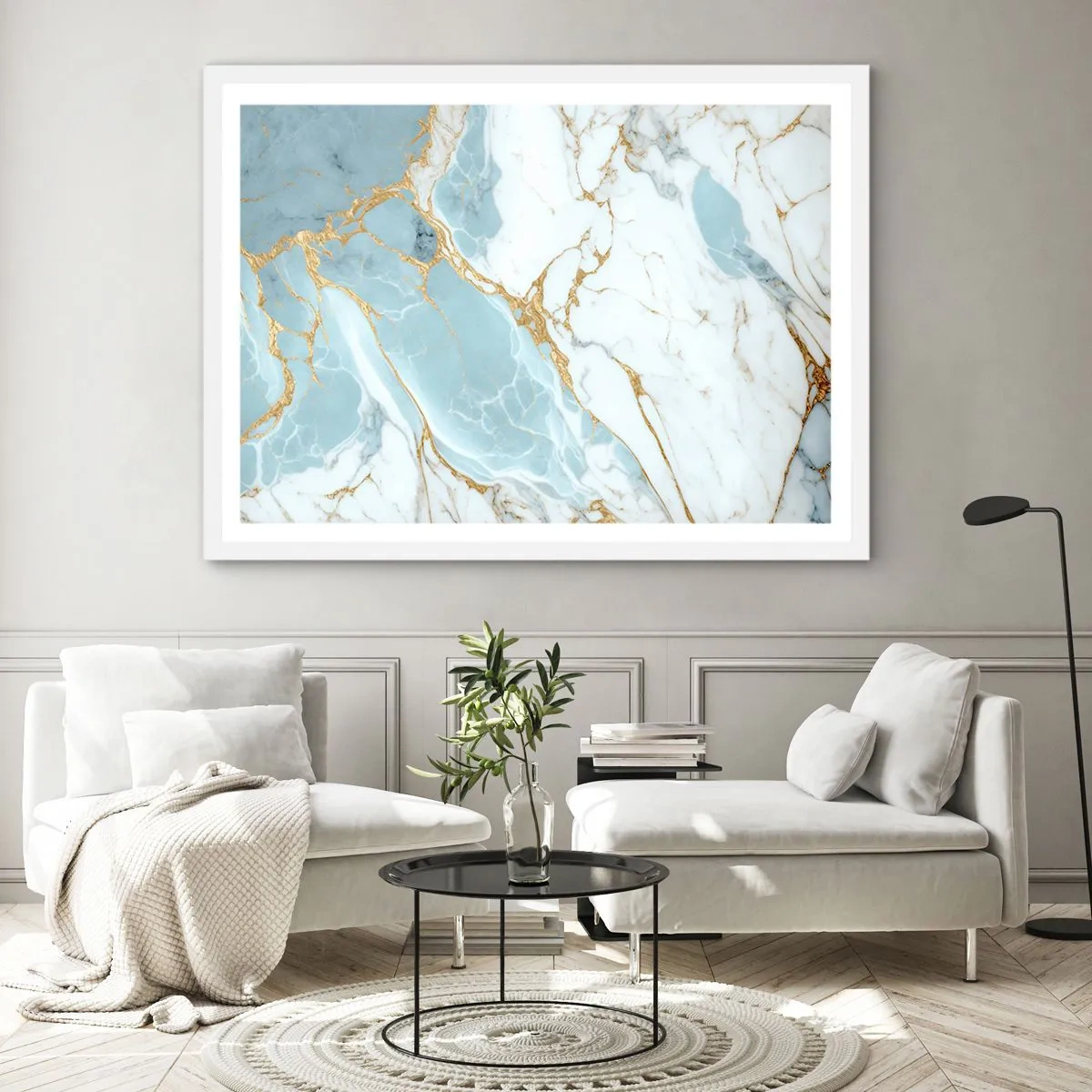 Plakát v bílém rámu - Bohatství kamene - 91x61 cm