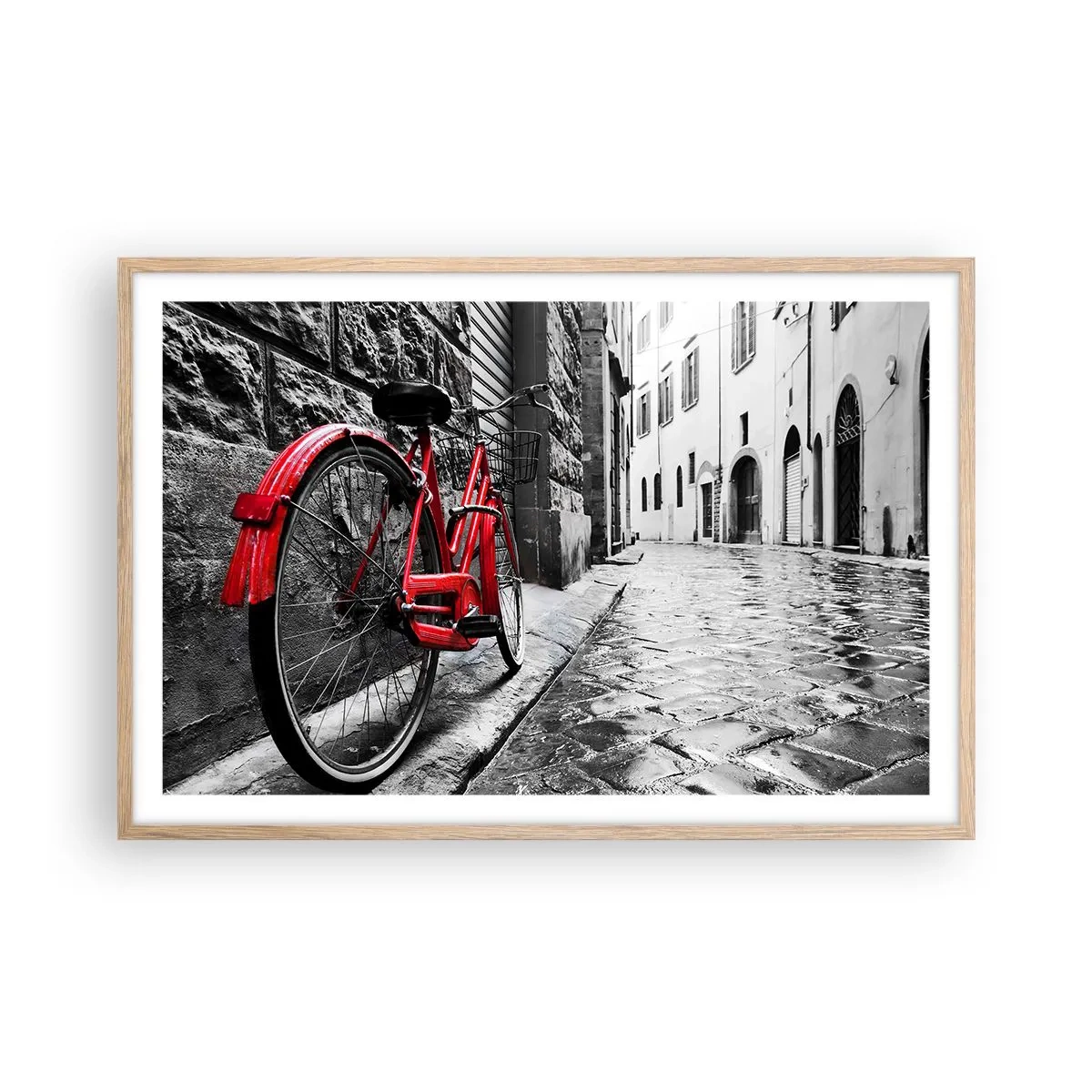 Plakát v rámu světlý dub - Skutečná krása nestárne - 91x61 cm