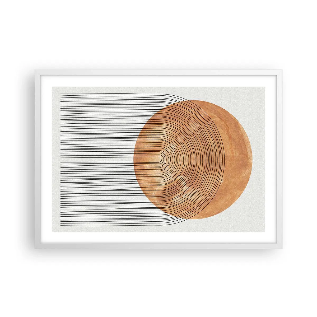 Plakát v bílém rámu - Slunečná kompozice - 70x50 cm