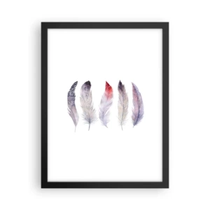 Plakát v černém rámu - Jemné jako různobarevná mlha - 30x40 cm