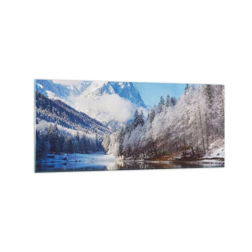 Obraz na skle - Sněhová stráž - 120x50 cm