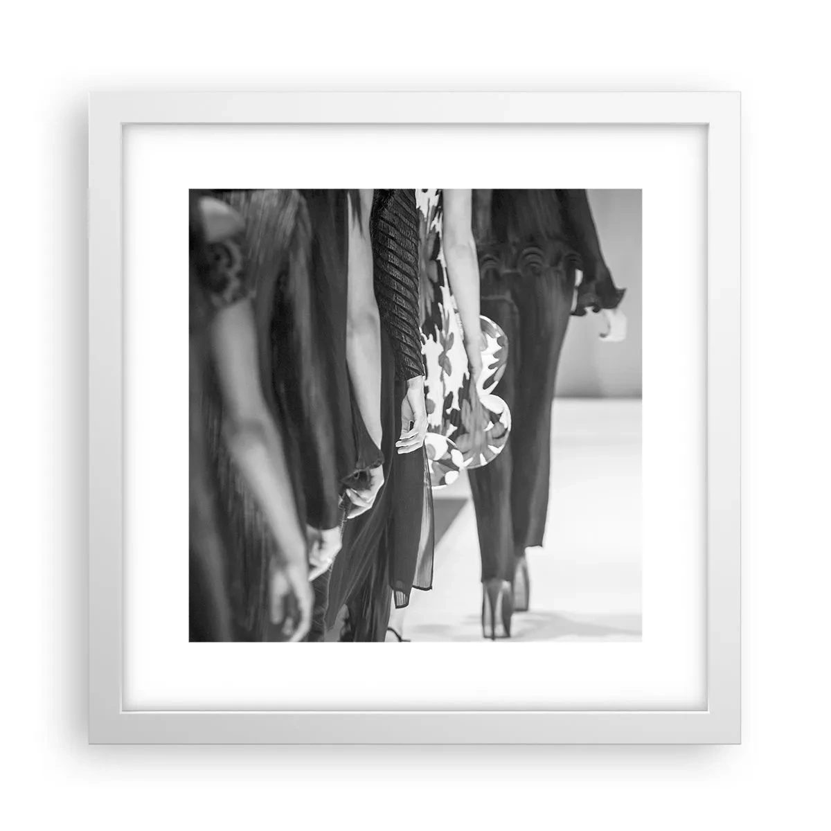 Plakát v bílém rámu - Stylový průvod - 30x30 cm