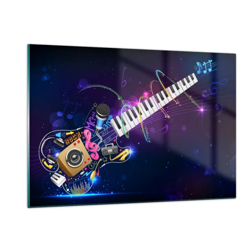 Obraz na skle - A všechno hraje - 120x80 cm