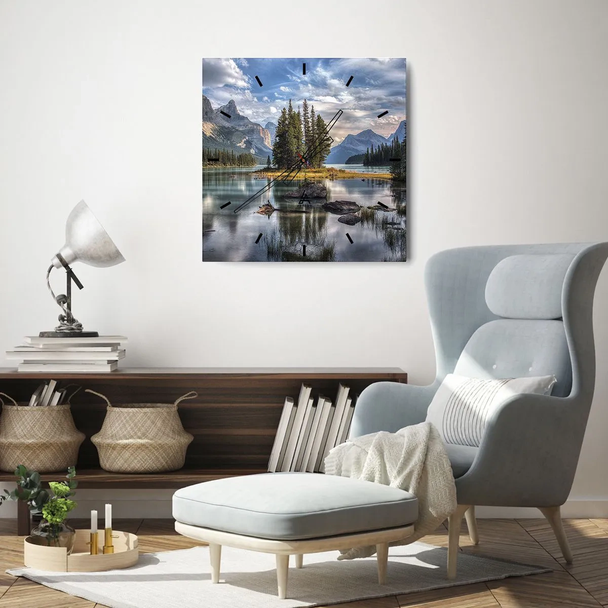 Nástěnné hodiny - U velké a čisté vody… - 30x30 cm