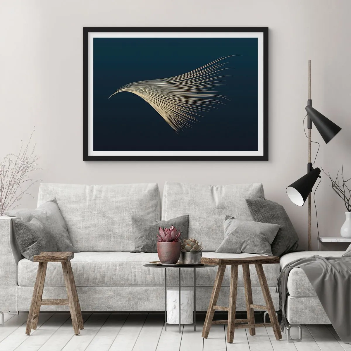 Plakát v černém rámu - Jako andělské vlasy - 40x30 cm