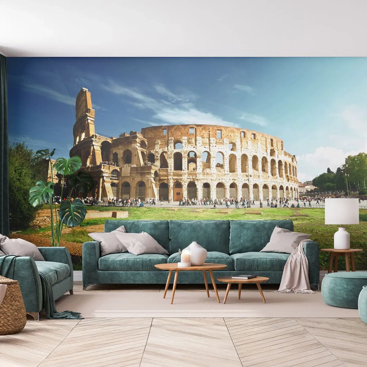 Fototapeta Premium Canvas - Ještě je slyšet chrastění zbraní - Koloseum, Řím, Architektura - 250x175 cm