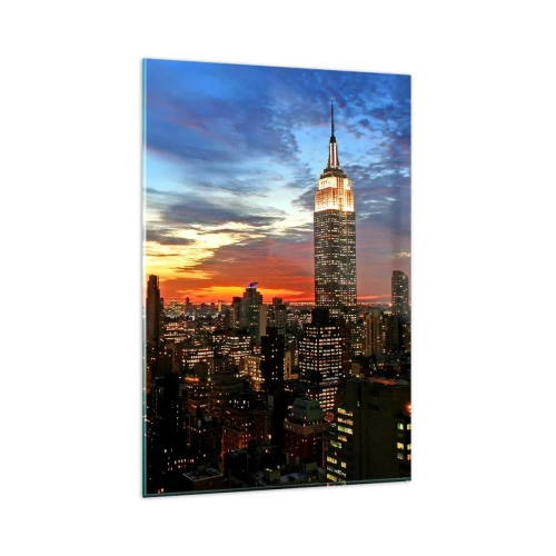 Obraz na skle - Zářivá americká noc - 80x120 cm