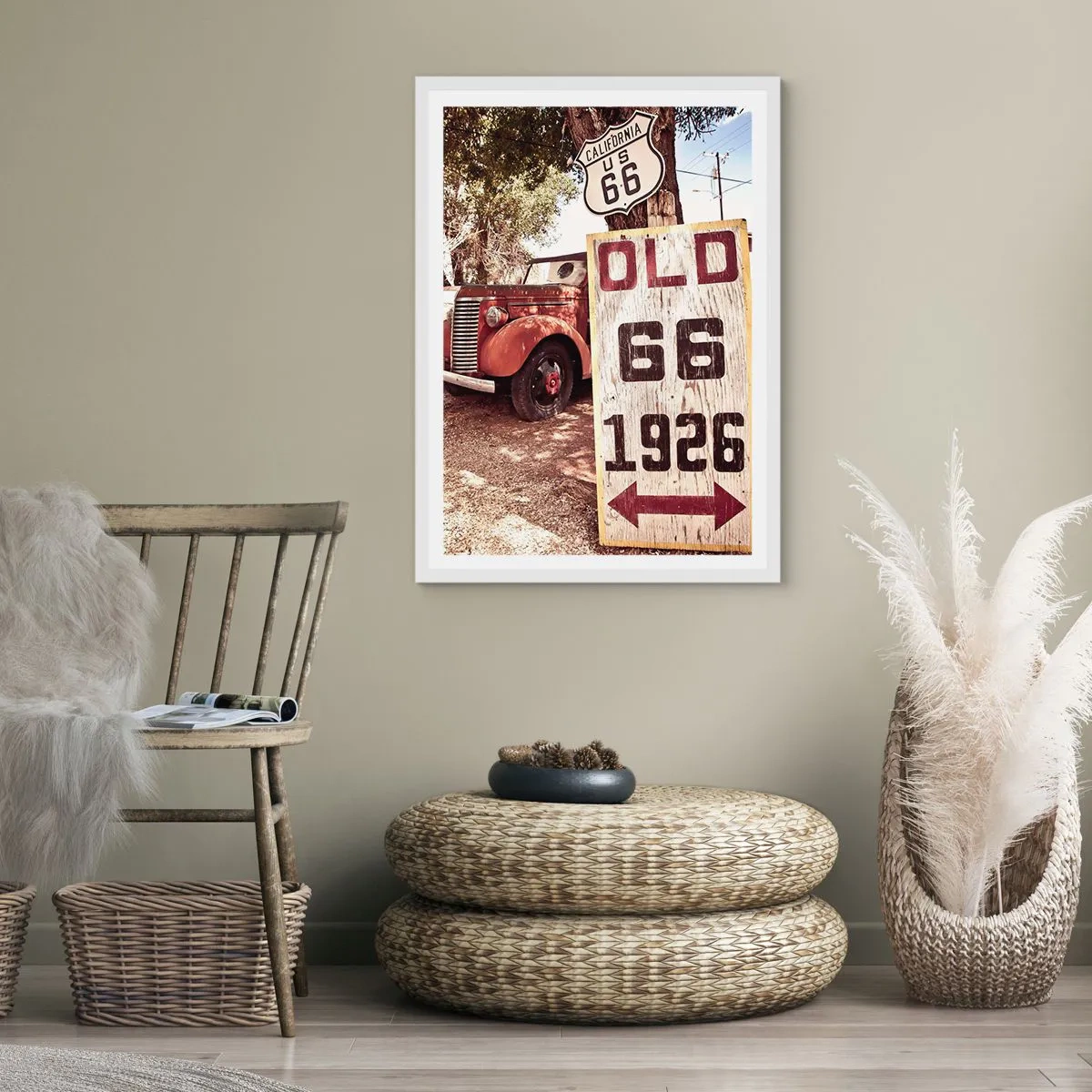 Plakát v bílém rámu - Legenda americké provincie - 40x50 cm