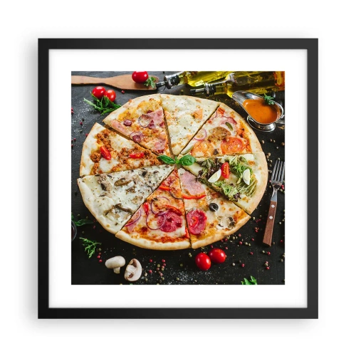 Plakát v černém rámu - Vějíř chutí - 40x40 cm