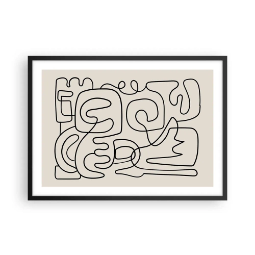 Plakát v černém rámu - Podle stopy - 70x50 cm