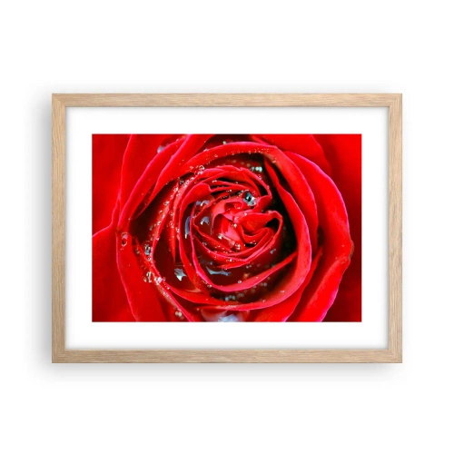 Plakát v rámu světlý dub - V kapkách rosy - 40x30 cm