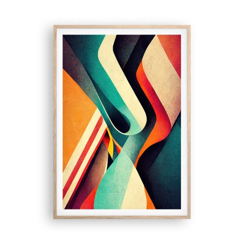 Plakát v rámu světlý dub - Intenzivní kompozice - 70x100 cm