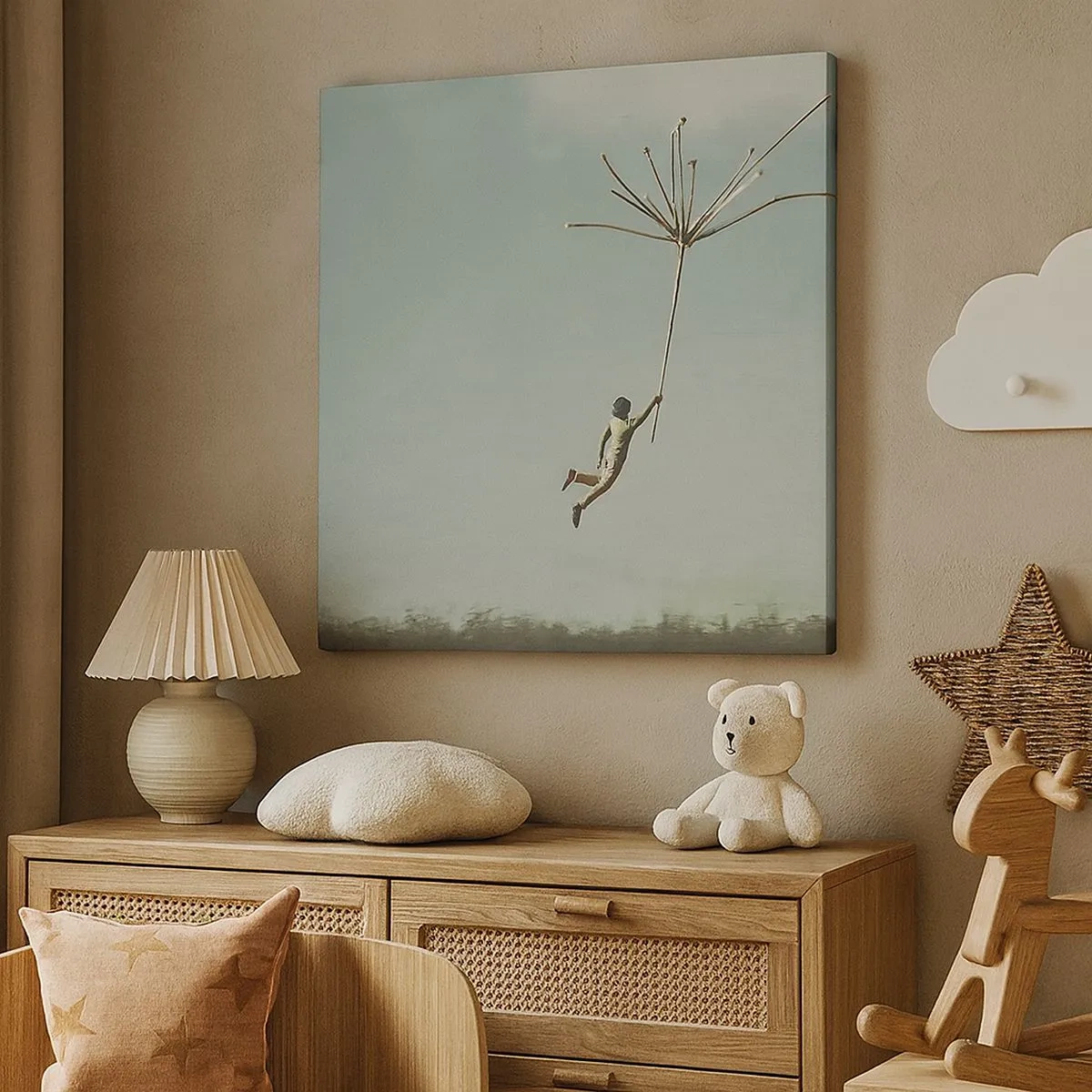 Obraz na plátně - Letající pampeliška - 30x30 cm