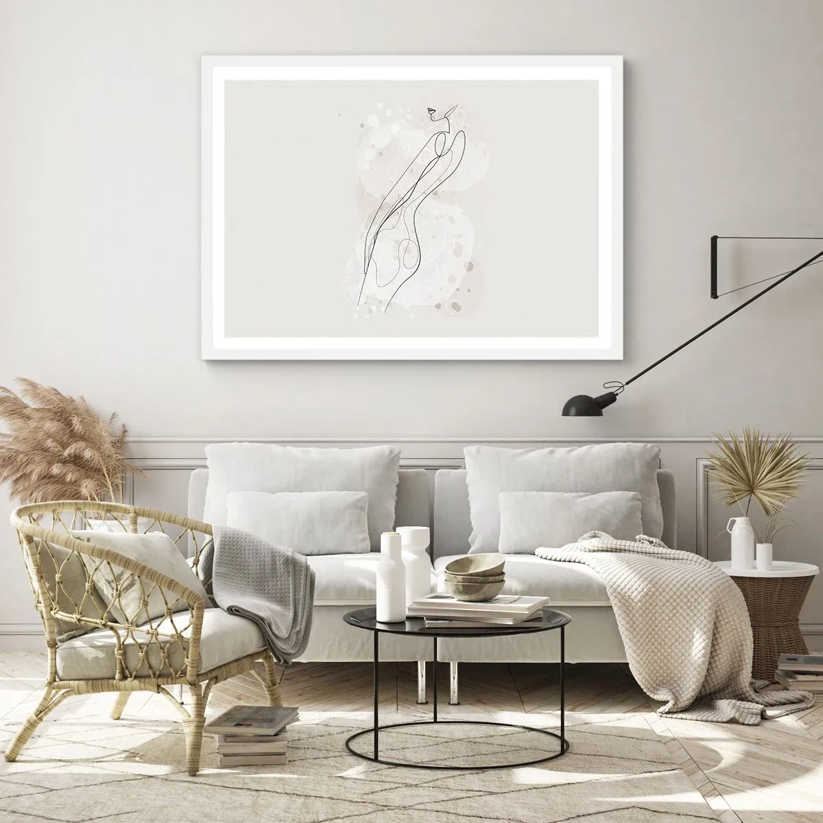 Plakát v bílém rámu - Zabloudit pohledem - 91x61 cm