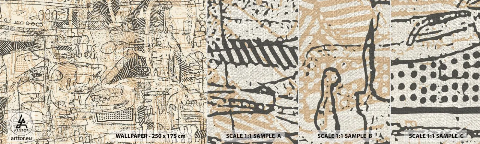 Vzor Fototapety Premium Canvas - Čeká na rozluštění - Grafika, Kus, Abstrakce - 100x30 cm