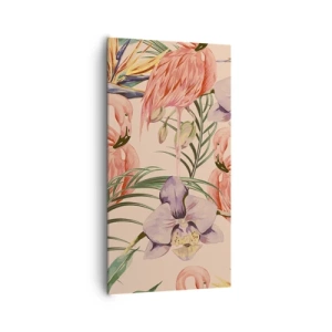 Obraz na plátně - Růžový balet v květech - 65x120 cm