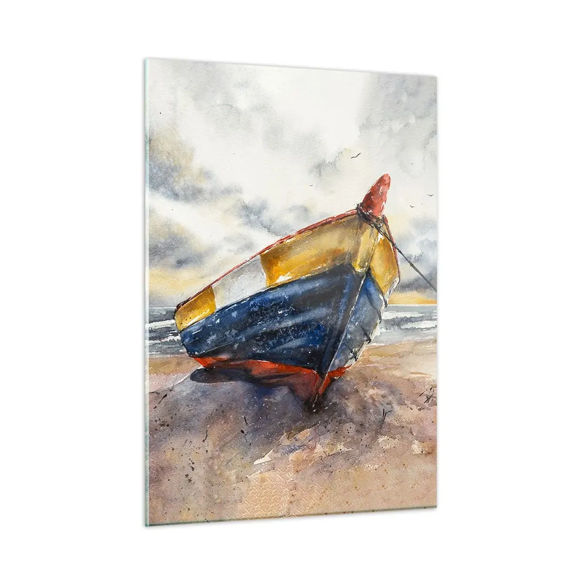 Obraz na skle - Odpočinek na břehu - 50x70 cm