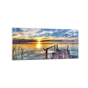 Obraz na skle - Vítr jde odpočívat - 120x50 cm