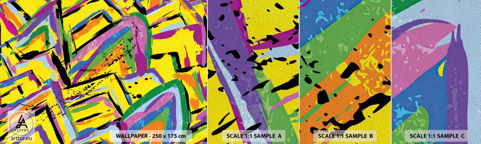 Vzor Fototapety Premium Sand - Až křičí radostí - Abstrakce, Kus, Malování - 100x30 cm