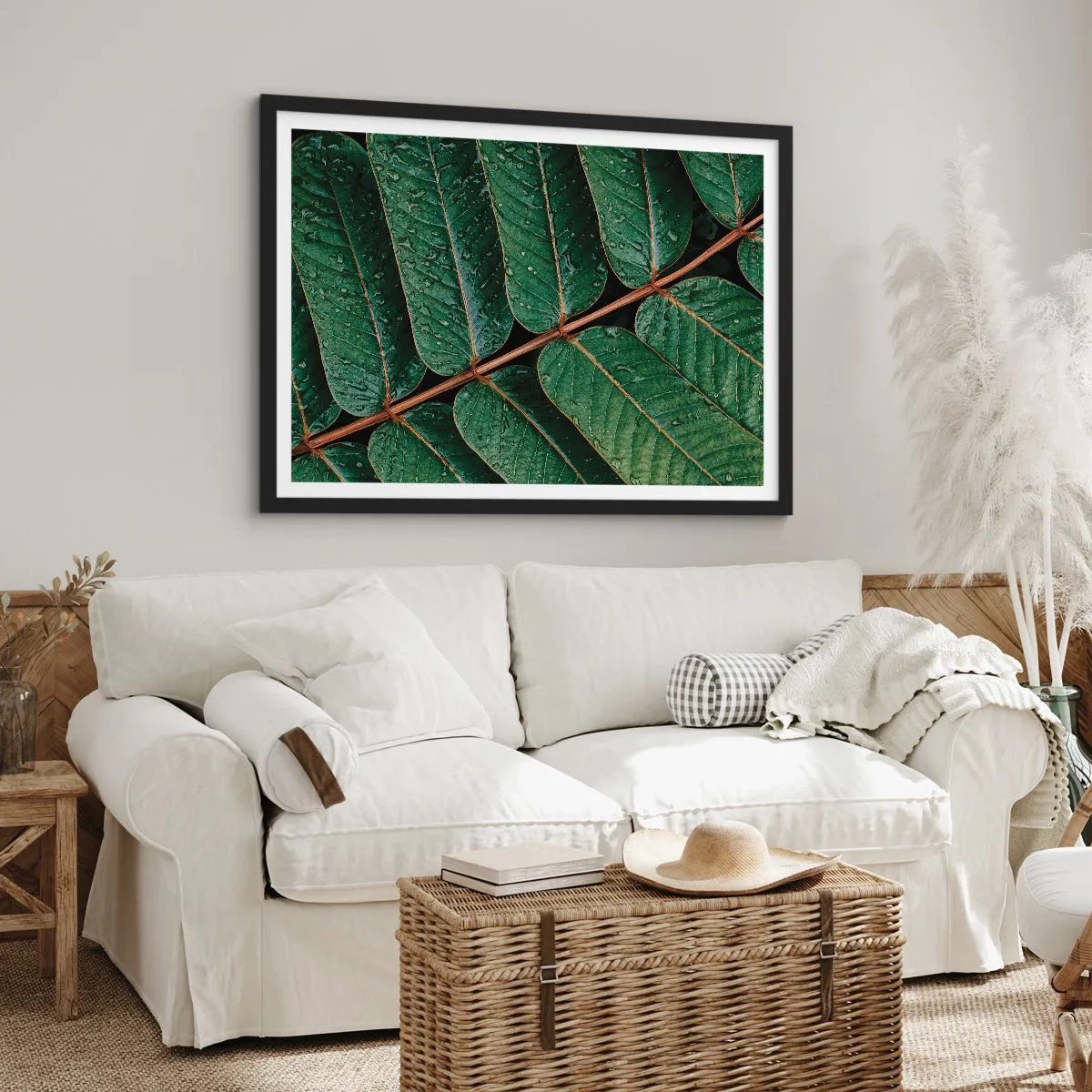 Plakát v černém rámu - V zeleném rytmu - 70x50 cm